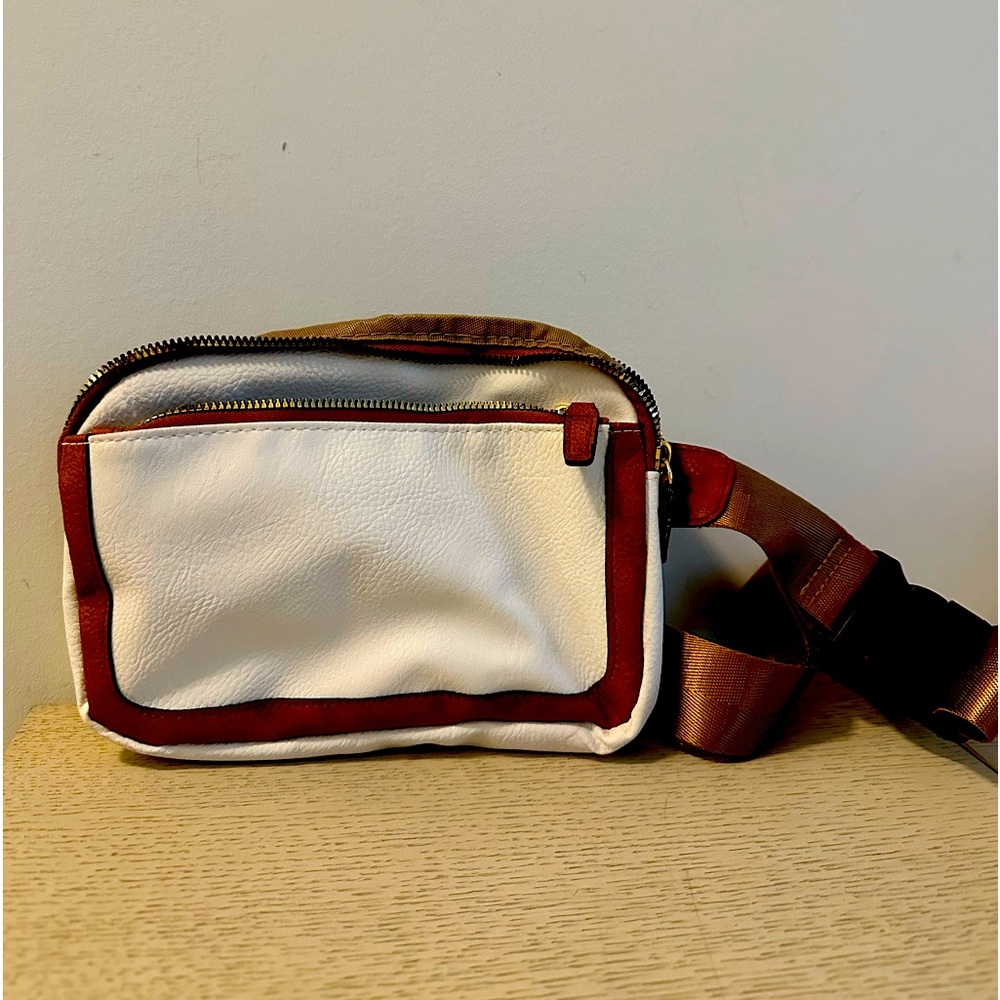 Stylish White and Brown belt bag